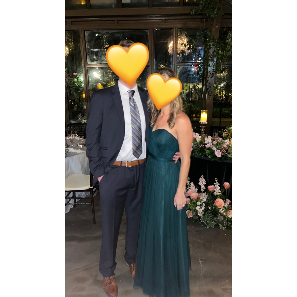 Emerald green REVELRY Rosalie Tulle Bridesmaid’s dress